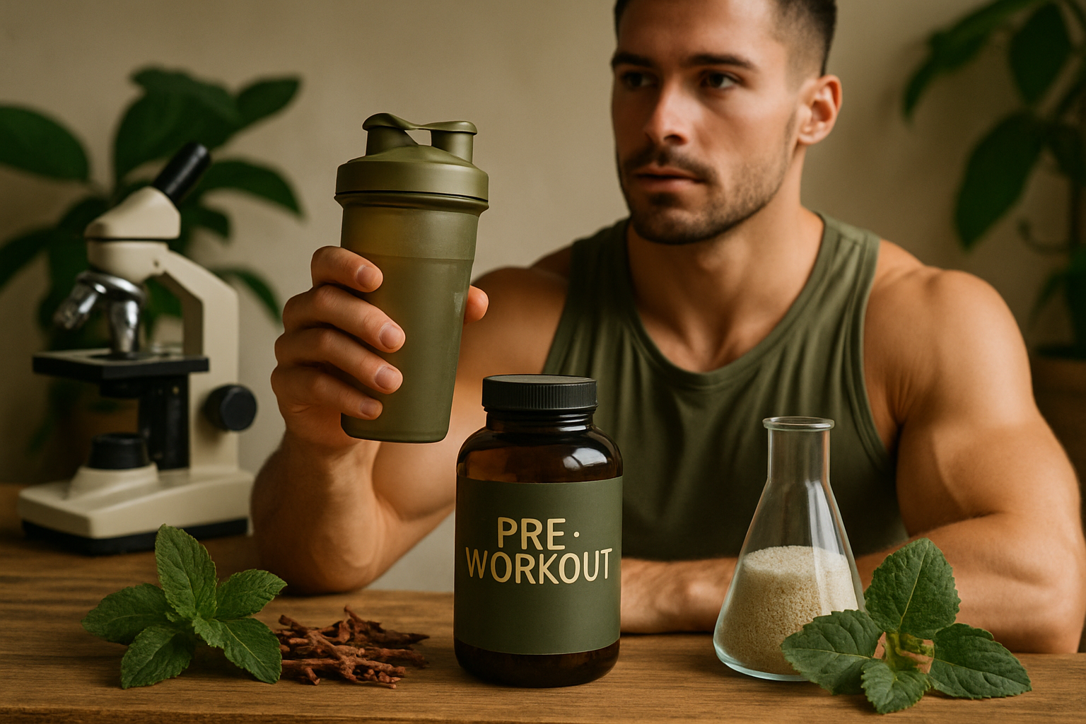 Athlet mit ausgeprägter Muskel-Vaskularität nach Einnahme eines Pump Boosters